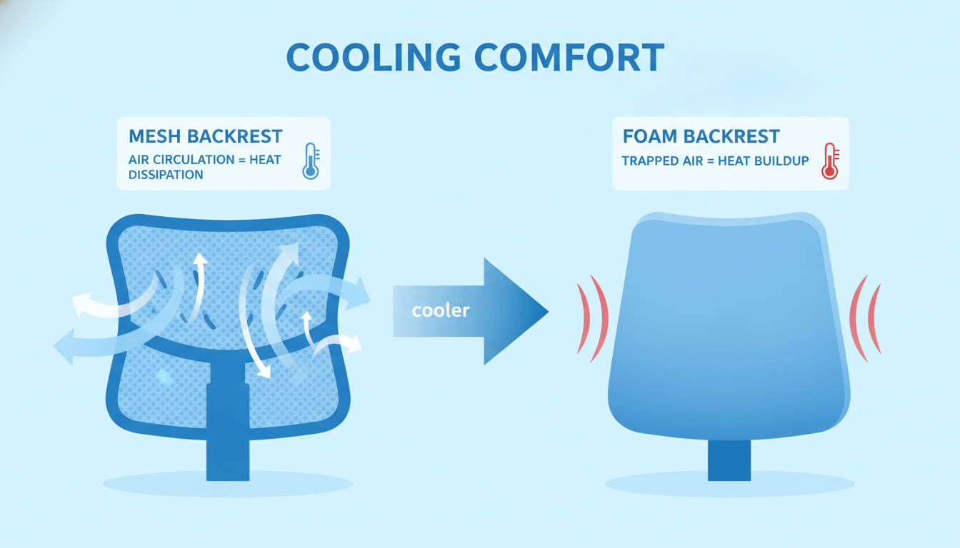 air circulation in mesh chairs
