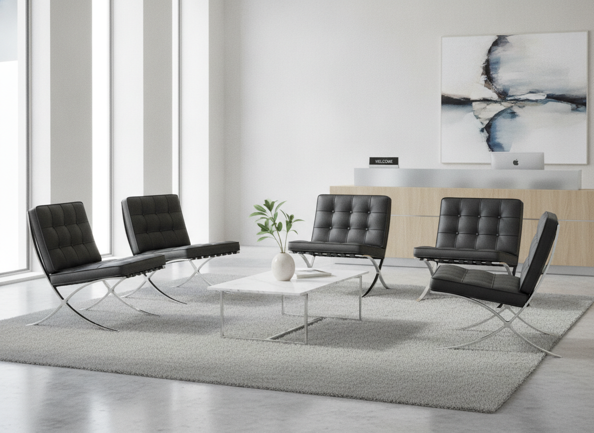 modern office reception seating